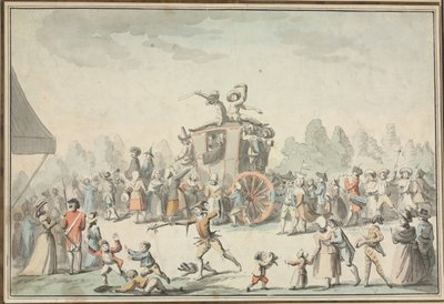 karnevalsscen av Philibert Louis Debucourt