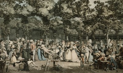 Allmänna strandpromenaden; Den offentliga strandpromenaden, 1792 av Philibert Louis Debucourt