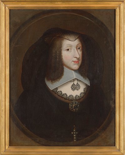 Christine Marie av Frankrike 1606-1663, hertiginna av Savojen i änkekläder, ca. 1640. av Philibert Torret