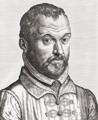 Benito Arias Montano. Porträtt. (skriva ut) av Philip (after) Galle