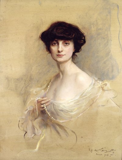 Anna de Noailles (1876-1933) 1913 (olja på duk) av Philip Alexius de Laszlo