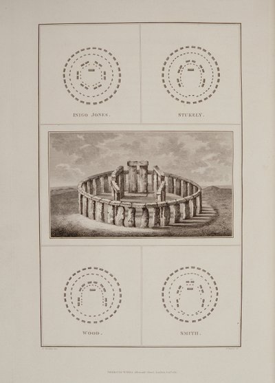 Vy över Stonehenge, från Sir Richard Colt Hoares The History of Ancient Wiltshire, graverad av James Basire, London, 1810-11 av Philip Crocker