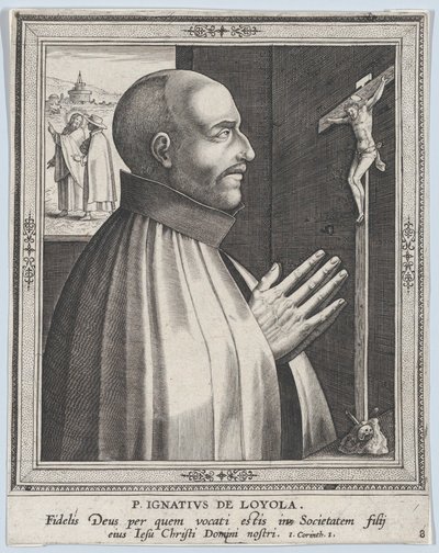 St. Ignatius av Loyola, från serien Male Founders of Religious Orders, före 1610., före 1610 av Philip Galle