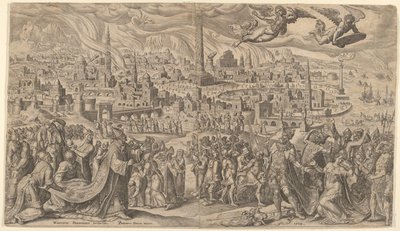 Babylons fall, 1569. av Philip Galle