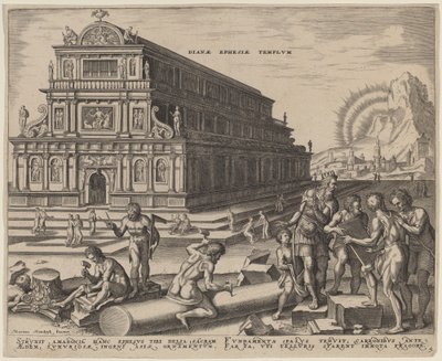 Dianatemplet i Efesos av Philip Galle, after Maerten van Heemskerck