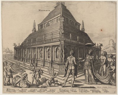 Mausolaeum (Mausolus grav vid Halicarnassus) av Philip Galle, after Maerten van Heemskerck
