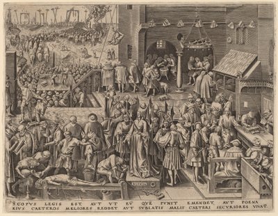 Rättvisa av Philip Galle after Pieter Bruegel the Elder