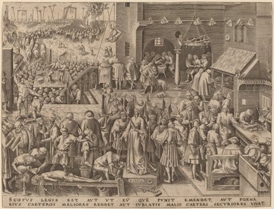 Rättvisa av Philip Galle after Pieter Bruegel the Elder