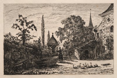 Gården, 1876. av Philip Gilbert Hamerton