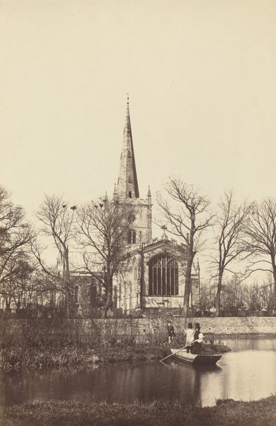 Kyrka från en flodstrand, 1850-talet. av Philip Henry Delamotte