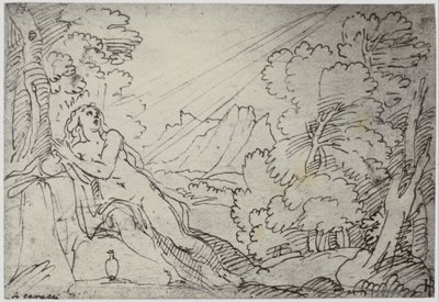 Correggio, en ängel som bär en själ till paradiset av Philip Henry Delamotte