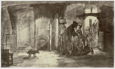 Rembrandt, Tobiat välsignar Tobias av Philip Henry Delamotte