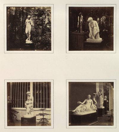 [Skulpturer av Andromeda, Atalantas toalett, Corinna och en Naiad], ca. 1859. av Philip Henry Delamotte.