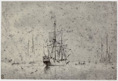 Willem van der Velde, sjöfart av Philip Henry Delamotte