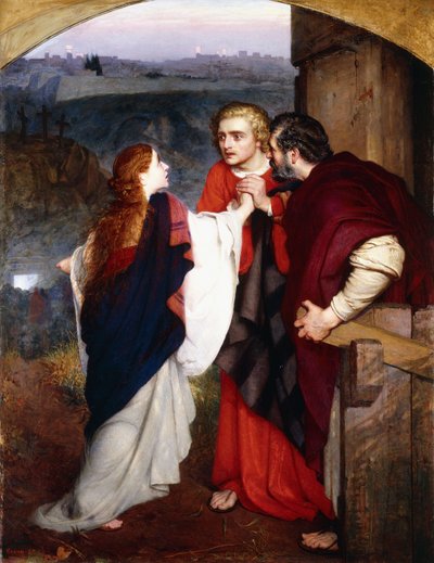 Maria Magdalena ger lärjungarna nyheter om uppståndelsen, 1860 av Philip Hermogenes Calderon