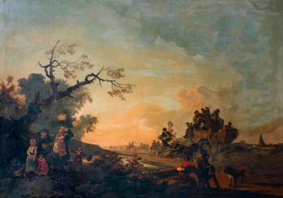 The High Road (olja på duk) av Philip James de (1740 1812) Loutherbourg