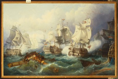 Slaget vid Trafalgar av Philip James de Loutherbourg