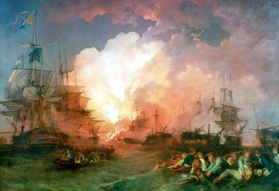 Slaget vid Nilen, 1800 av Philip James de Loutherbourg