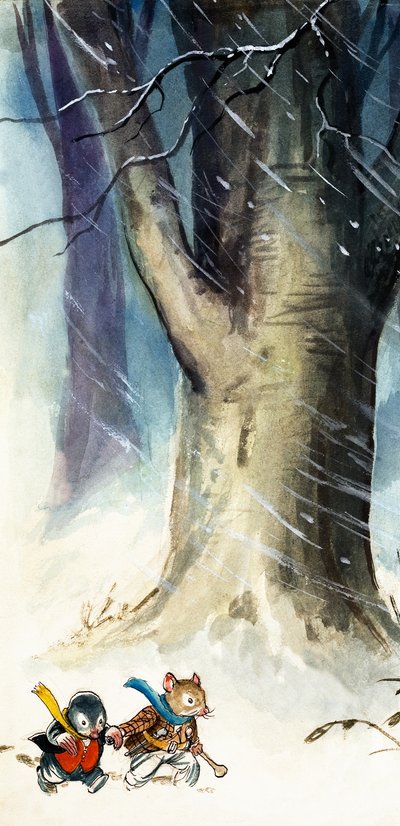 Ratty och Mole (gouache på papper) av Philip Mendoza