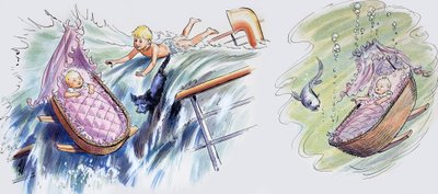 The Sinking Ship, illustration från "The Water Babies" av Charles Kingsley av Philip Mendoza
