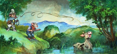 Town Mouse and Country Mouse (gouache på papper) av Philip Mendoza