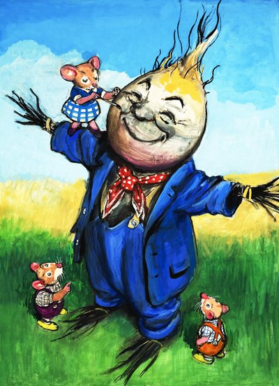 Town Mouse and Country Mouse (gouache på papper) av Philip Mendoza