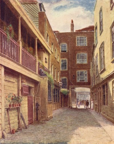 Yard of Old Bell Inn, Holborn, från norr, 1897 av Philip Norman