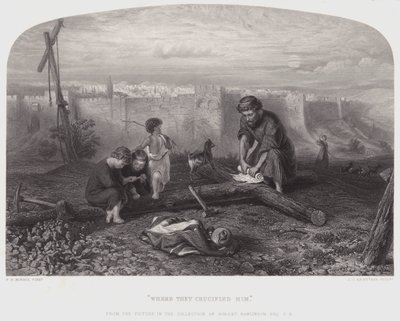 Där de korsfäste honom (gravyr) av Philip Richard (after) Morris