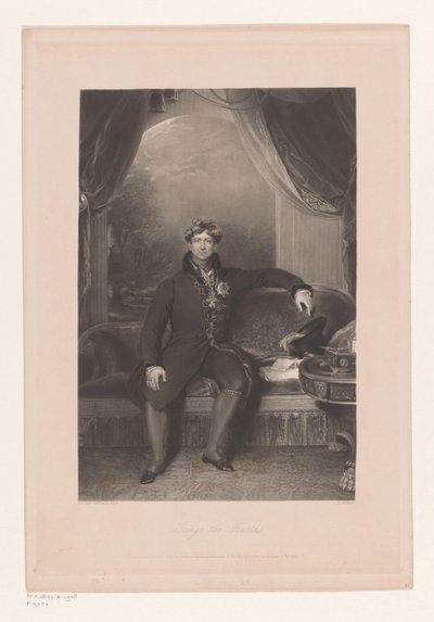 Porträtt av George IV, kung av England Porträtt av George IV av Storbritannien George den fjärde (titel på objekt) av Philip Thomas