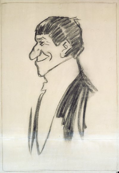 Självporträtt (kol på papper) av Philip William May