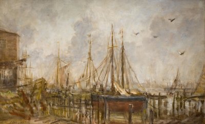 A Shipyard, Shoreham, Sussex, 1926. av Philip Wilson Steer