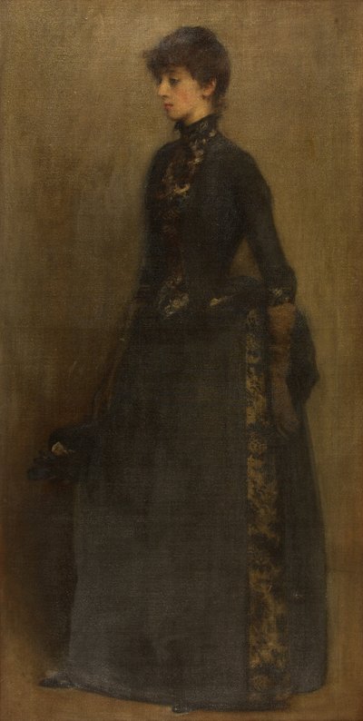Lady in Grey: Mrs Montgomery (olie på lærred) swed av Philip Wilson Steer