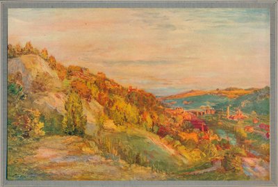 Den röda bron, Ironbridge, 1910, c1932 av Philip Wilson Steer
