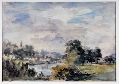 Utsikt nära Bridgnorth, ca 1925 (akvarell på papper) av Philip Wilson Steer