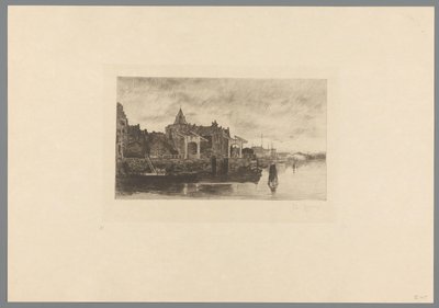 Utsikt över Amsterdam med toppen av Schreierstoren Le Schreierstoren (originaltitel) Jacob Maris. Tolv landskap (serietitel) av Philip Zilcken (signed by artist)