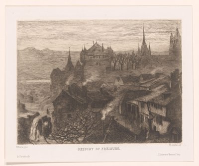 Vy över Freiburg (originaltitel på objekt) av Philip Zilcken