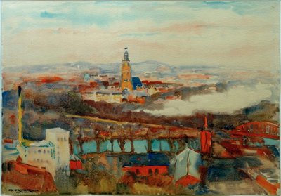 Utsikt över Potsdam och garnisonskyrkan av Philipp Franck
