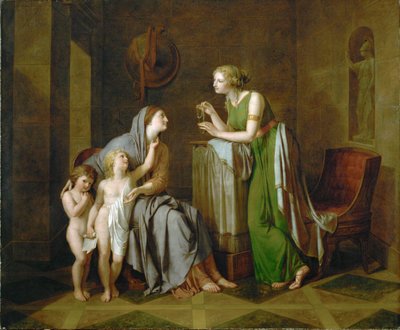 Cornelia, Gracchiättens moder (olja på duk) av Philipp Friedrich Hetsch