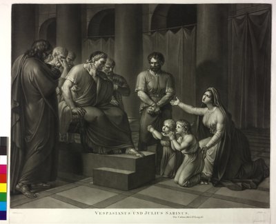 Vespasianus och Julius Sabinus av Philipp Friedrich Hetsch