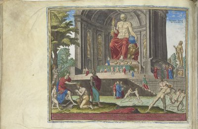 Statyn av Jupiter på Olympia från serien Världens åttonde underverk, 1572 av Philipp Galle