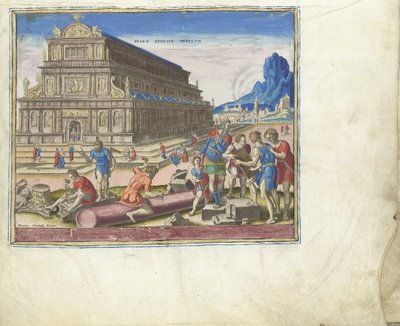 Dianatemplet i Efesos från serien Världens åttonde underverk, 1572 av Philipp Galle