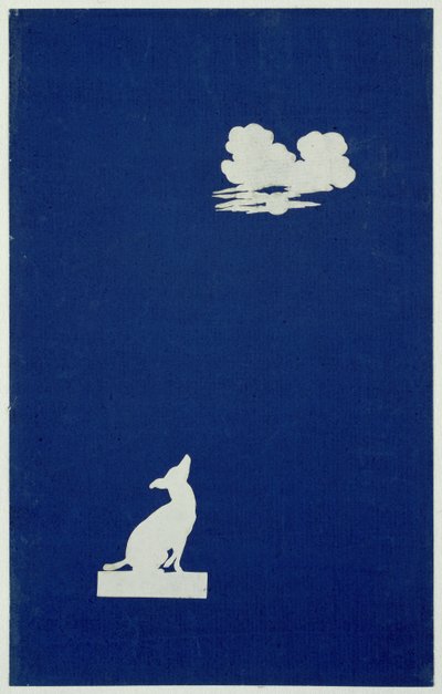 En hund som tjuter på månen (collage på papper) av Philipp Otto Runge