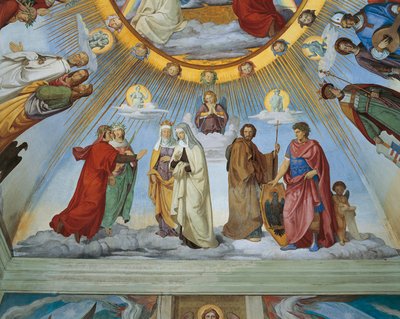 Dante och Beatrice talar till Piccarda och Constance, från 