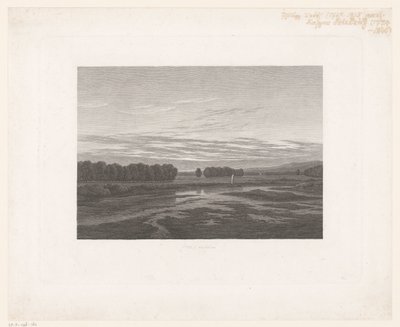Utsikt över Elbe Abend an der Elbe av Philipp Veith