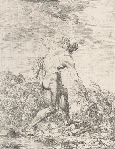 Milo av Croton,.n.d., n.d.. av Philippe Auguste Hennequin