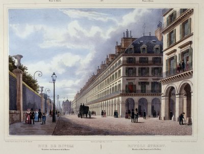 Rue de Rivoli - i ""Vandra i Paris och dess omgivningar"", av Jacottet och Benoist, red. Gihaut av Philippe Benoist