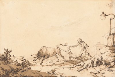 En tjurladdning av Philippe Jacques de Loutherbourg