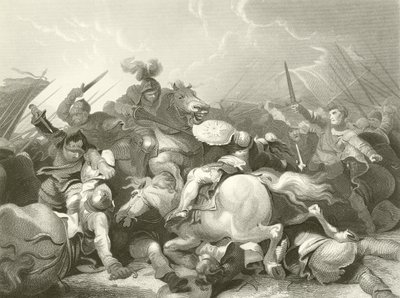 Slaget vid Bosworth Field av Philippe Jacques de Loutherbourg