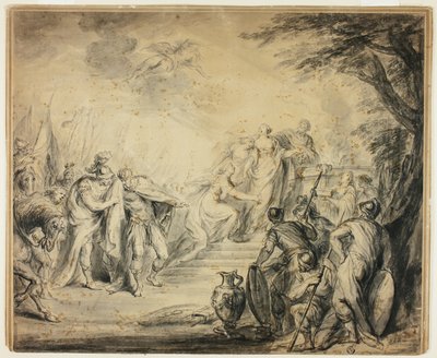 Offer av Iphigenia av Philippe Joseph Tassaert