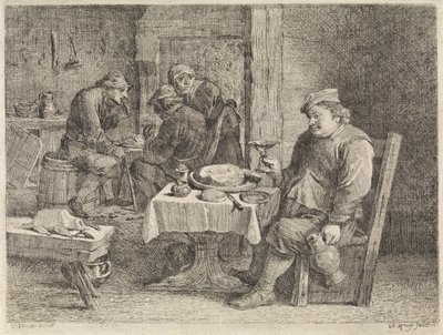 Lantgårdsinteriör av Philippe Lambert Joseph Spruyt